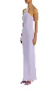 Daisy Beaded Lavender Silk Halter Gown