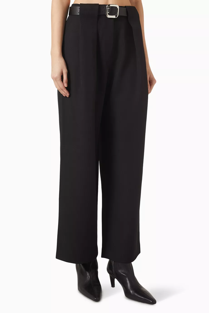 Matteo Belted Tuck Trousers