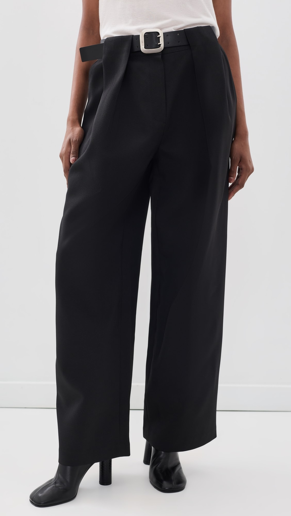 Matteo Belted Tuck Trousers