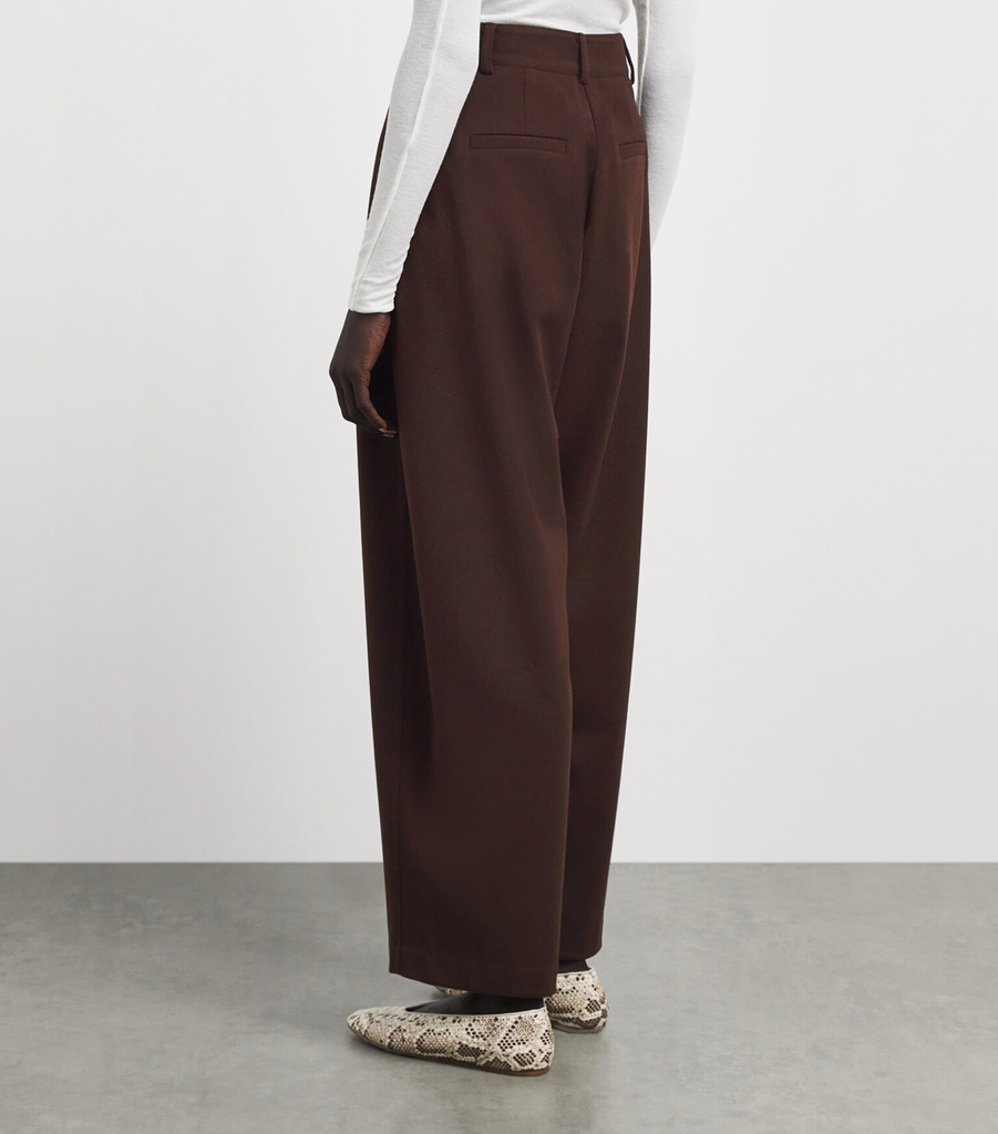 Klive Barrel-Leg Hopsack Trousers