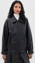 Vitellino Double Breasted Faux Leather Jacket