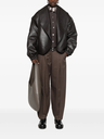 Eleni Faux Leather Bomber Jacket