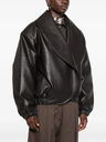 Eleni Faux Leather Bomber Jacket