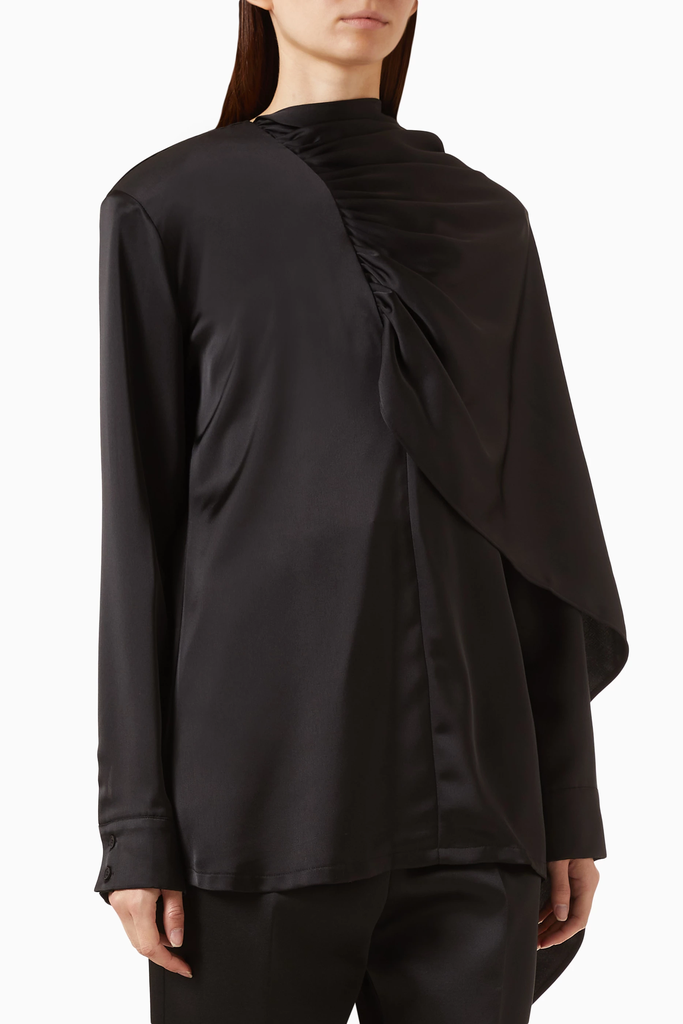 Koa Scarf Satin Blouse