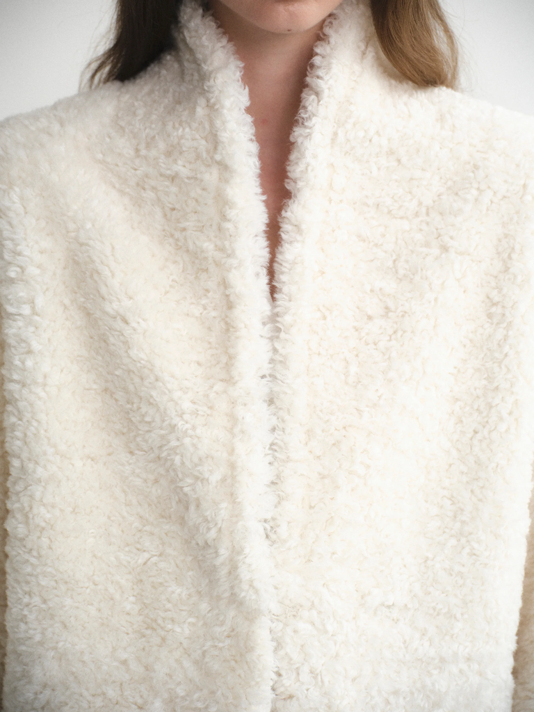 Manuela Shawl-Collar Shearling Jacket