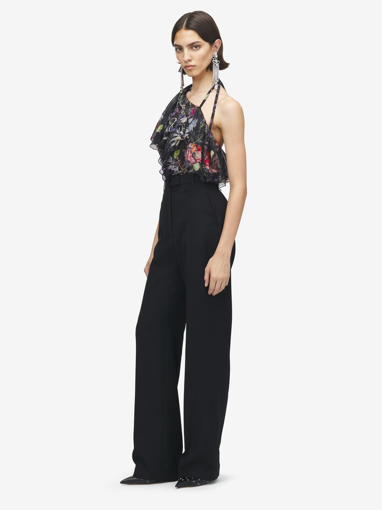 High Waisted Tailored Trousers 