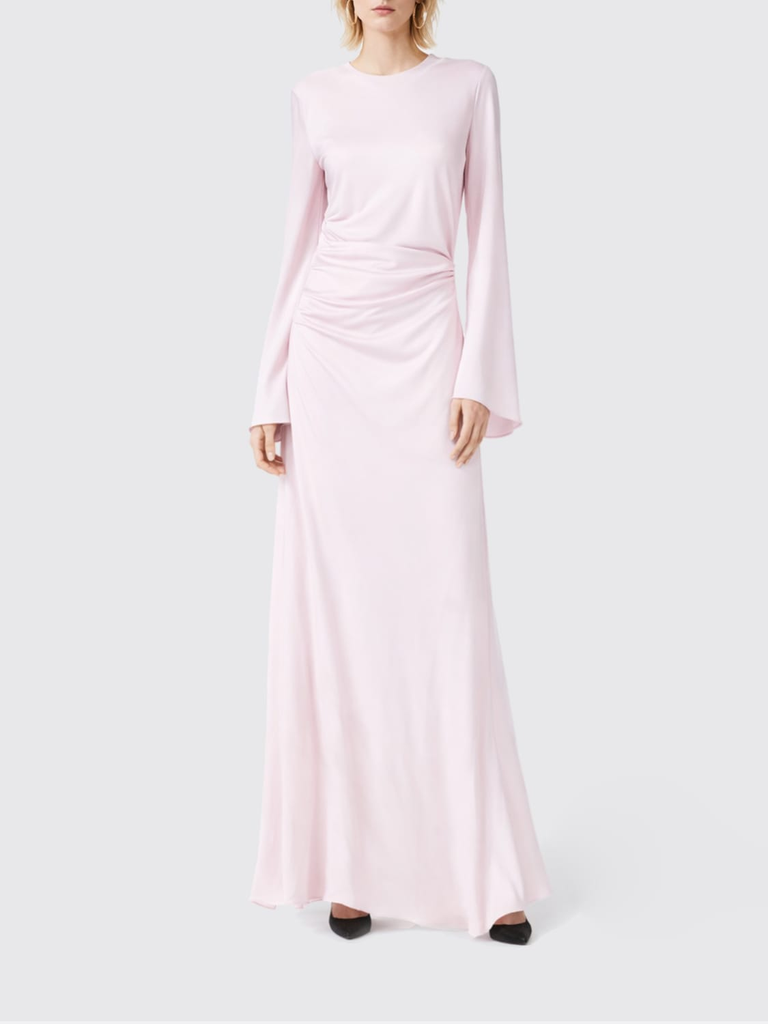 Crewneck Draped Long Dress