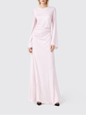 Crewneck Draped Long Dress