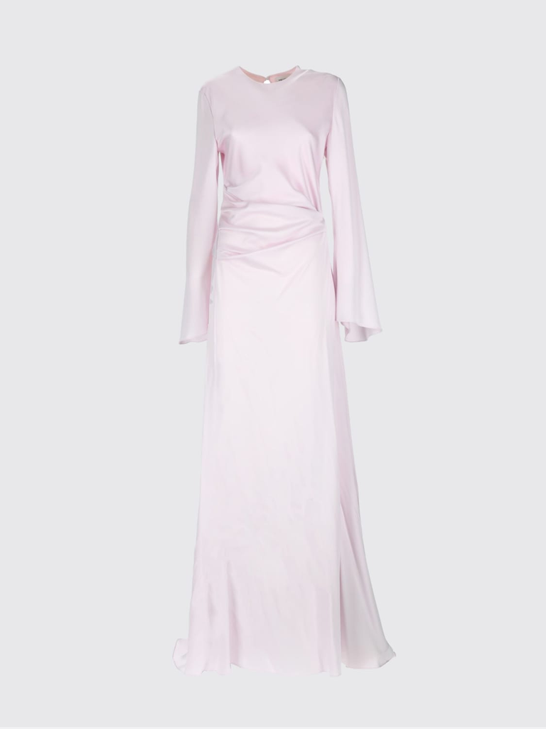 Crewneck Draped Long Dress