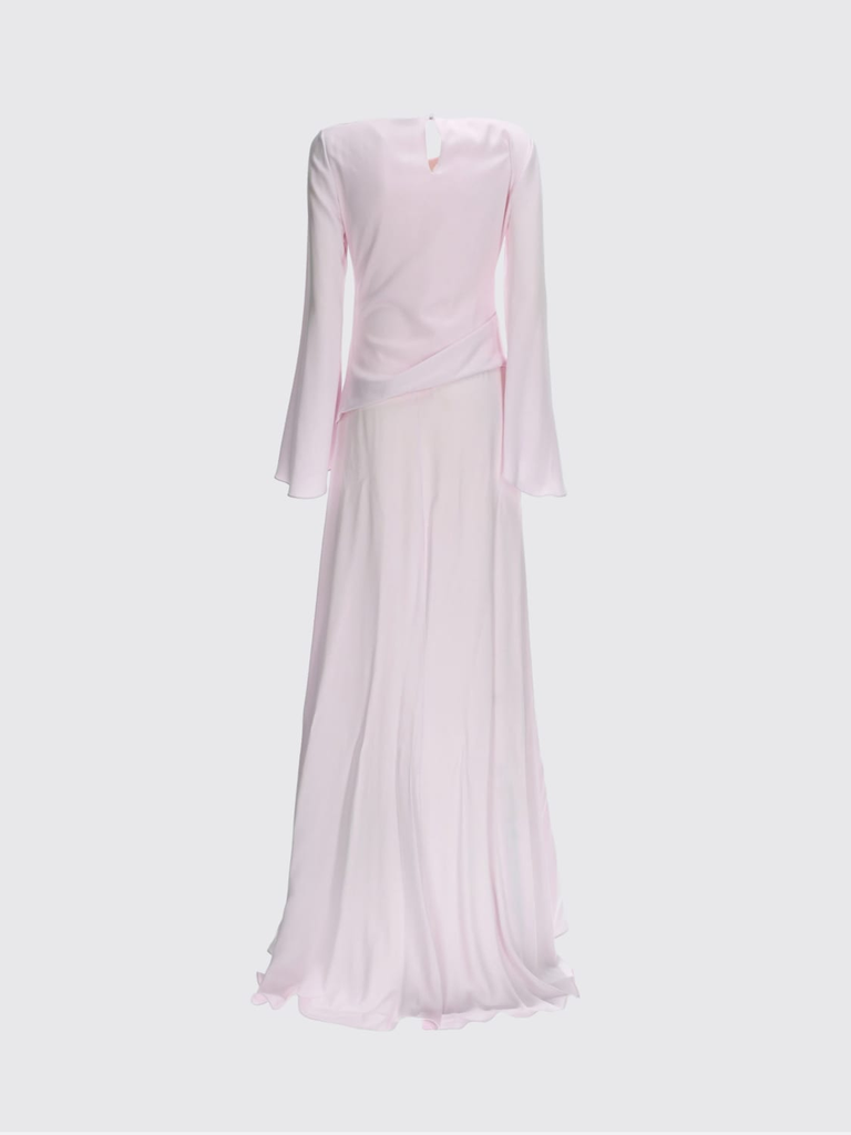 Crewneck Draped Long Dress