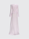 Crewneck Draped Long Dress