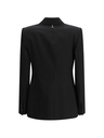 Pinstripe Print Double Breasted Blazer