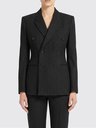 Pinstripe Print Double Breasted Blazer