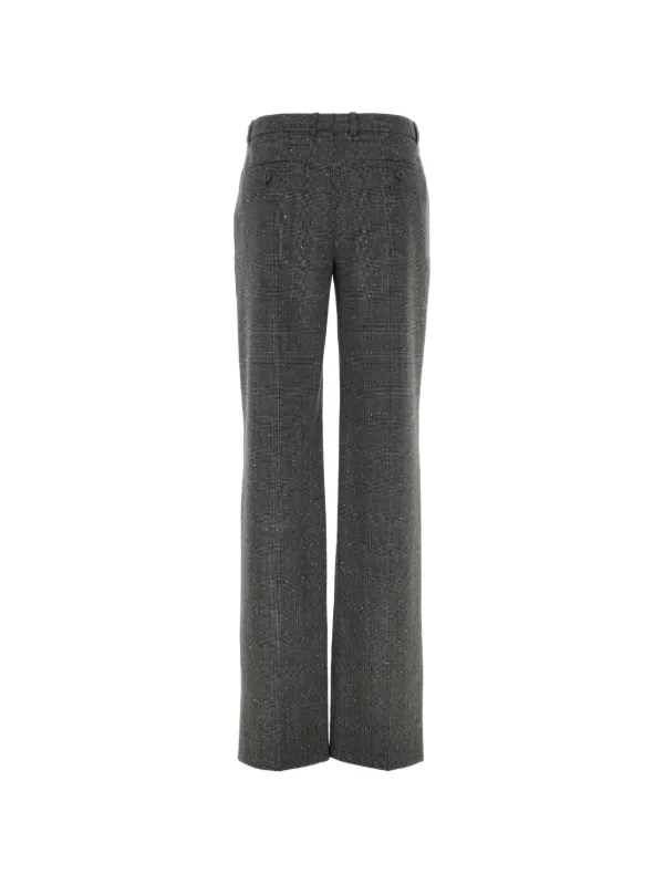 Embroidered Wool Trousers