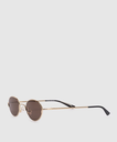 Gold sunglasses with logo engraving