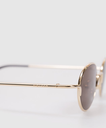 Gold sunglasses with logo engraving