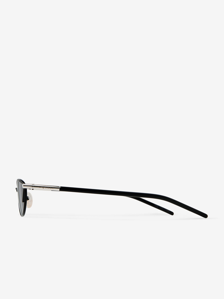 Women's Slim Cat Eye Sunglasses with T-Bar in Black