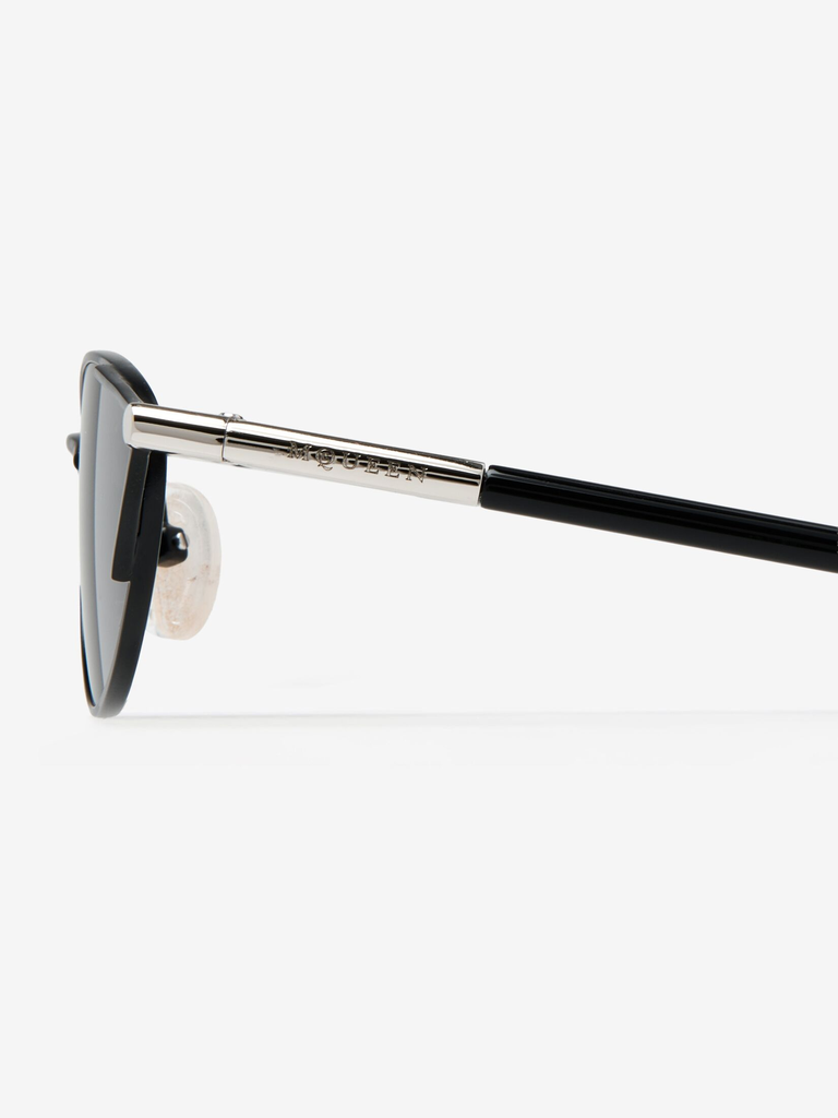 Women's Slim Cat Eye Sunglasses with T-Bar in Black