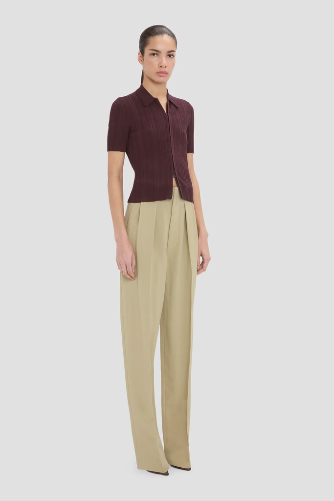 Ribbed Polo Top 