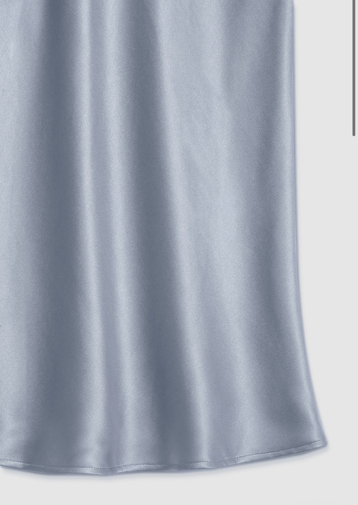 Bar Silk Skirt - Pastel Blue