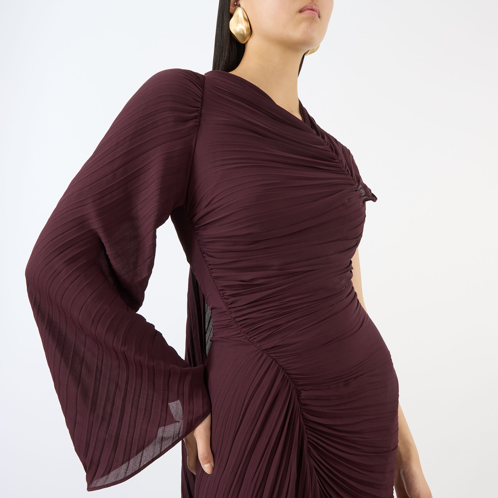 One Shoulder Plisse Dress
