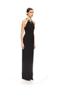 Crystal Star Emnbroidered Neckline Detail Gown 