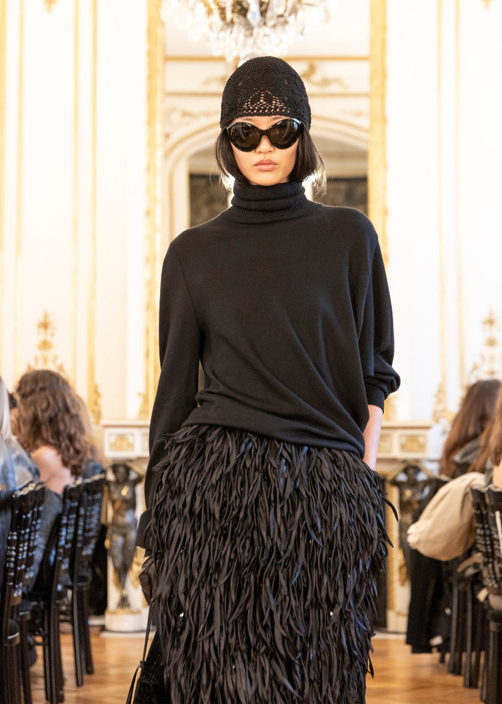 Wool Draped Turtleneck