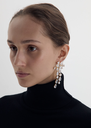 Asymmetric Crystal Cascade Earrings