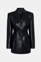 Faux Leather Blazer 