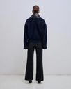 Anya Cashmere Wool Leather Collar Bomber