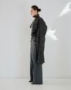 Gaia Wide Leg Wool Pants With Belt