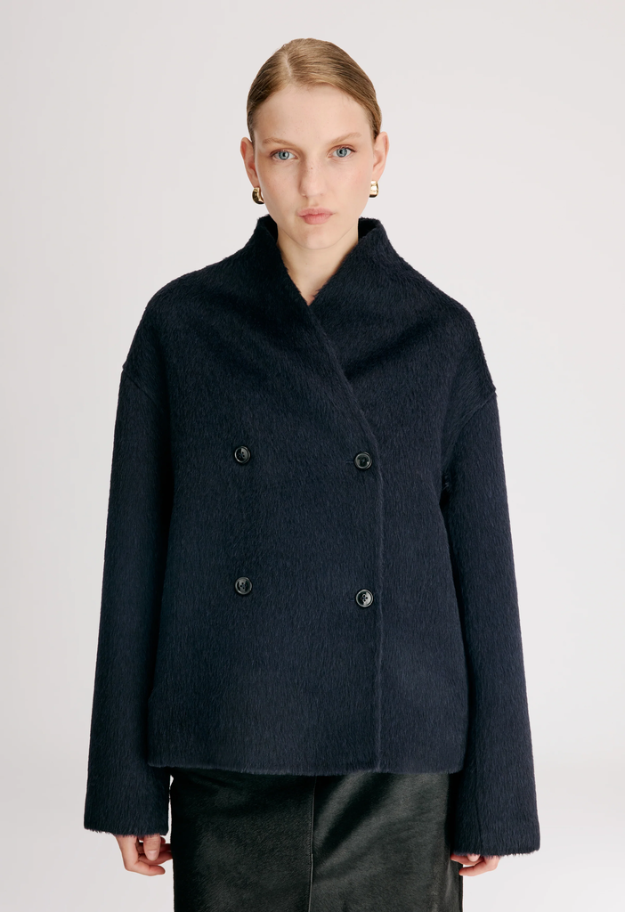 WES Double Breasted Alpaca Jacket
