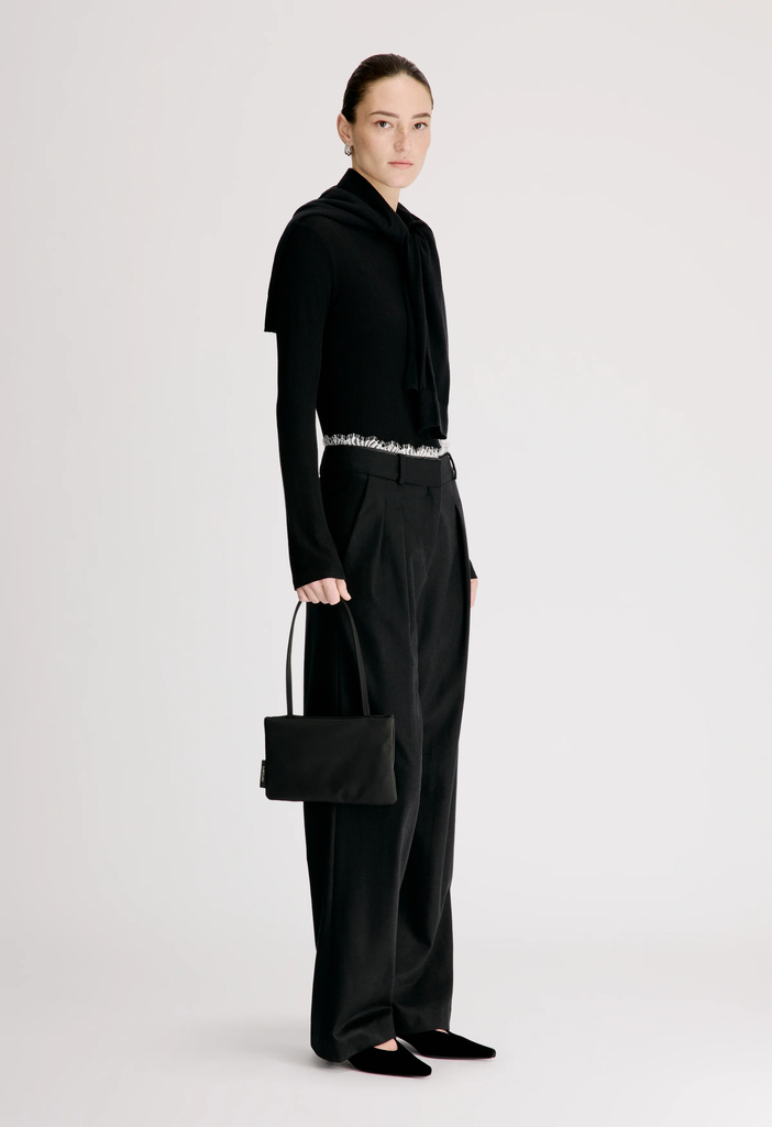 SAUL Lace Trim Pleated Trousers