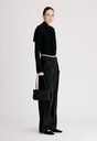 SAUL Lace Trim Pleated Trousers
