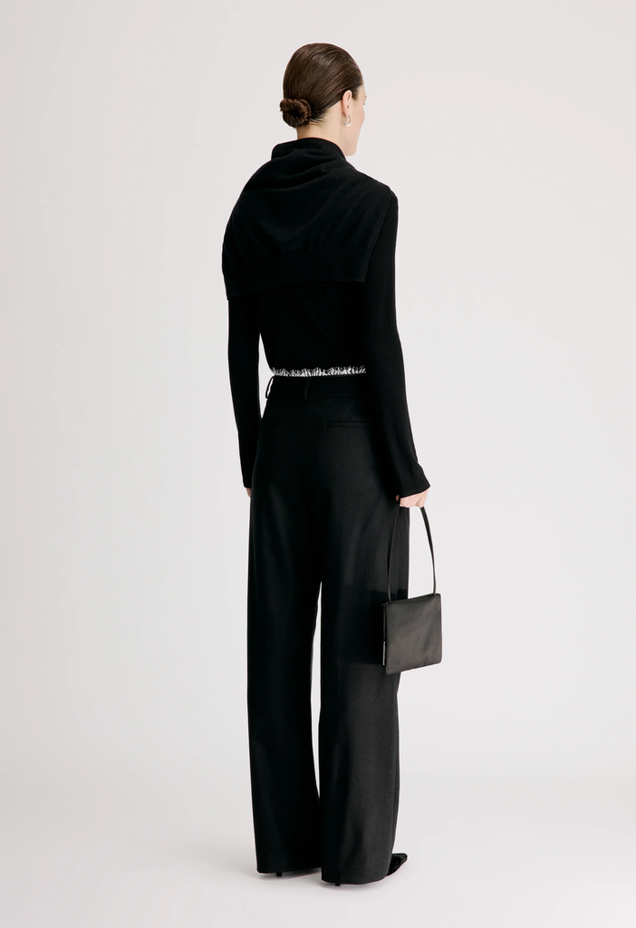 SAUL Lace Trim Pleated Trousers