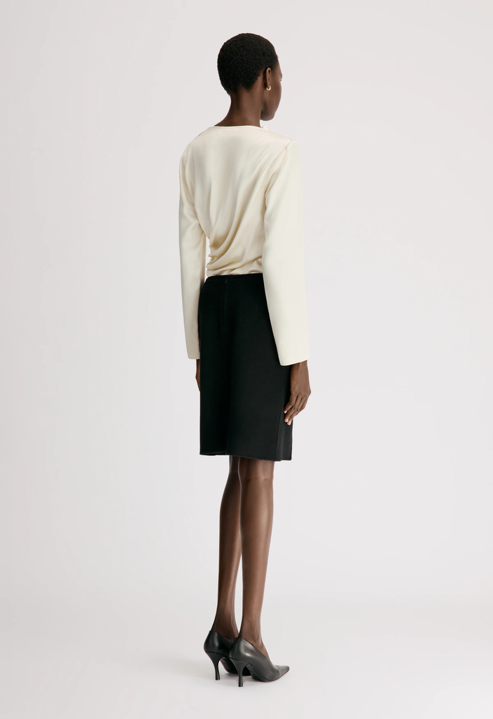 JUDY Wool Cashmere Drap Skirt