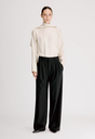 NAT Pleated Grain de Poudre Trousers