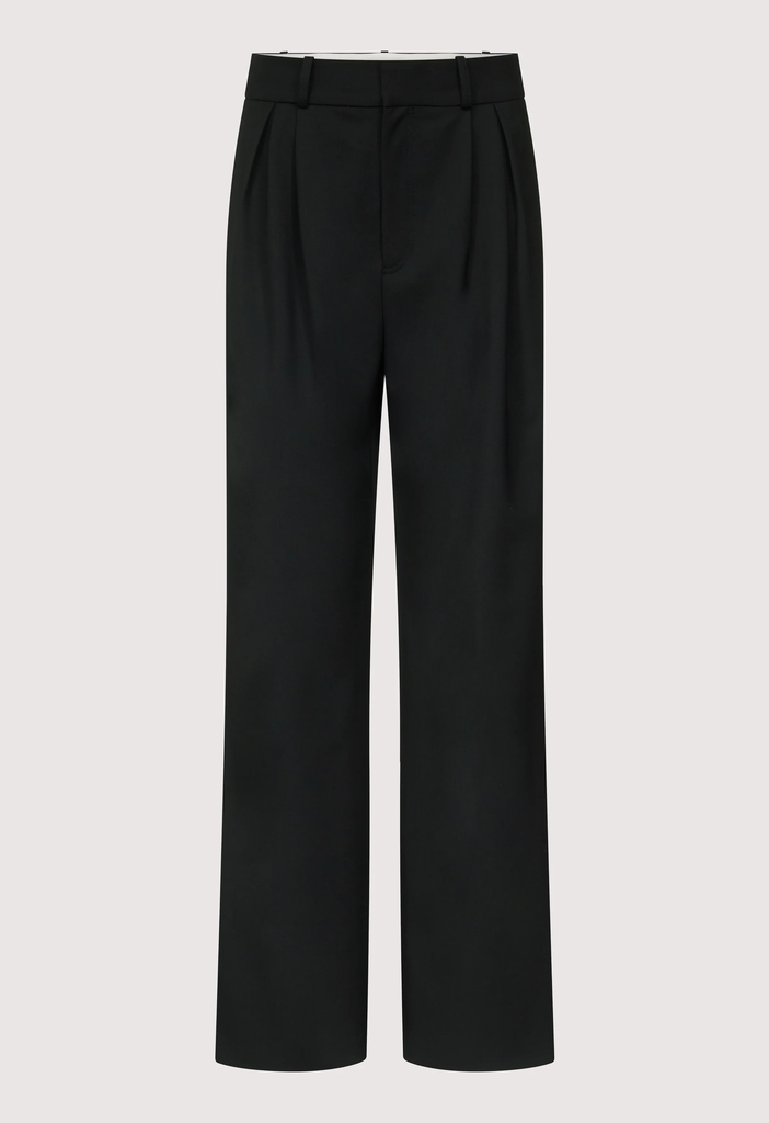 NAT Pleated Grain de Poudre Trousers