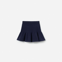 Navy Wool Knit Skirt