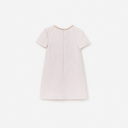Pink Boucle Braided Trim Dress
