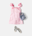 Pink Satin Bow Dress