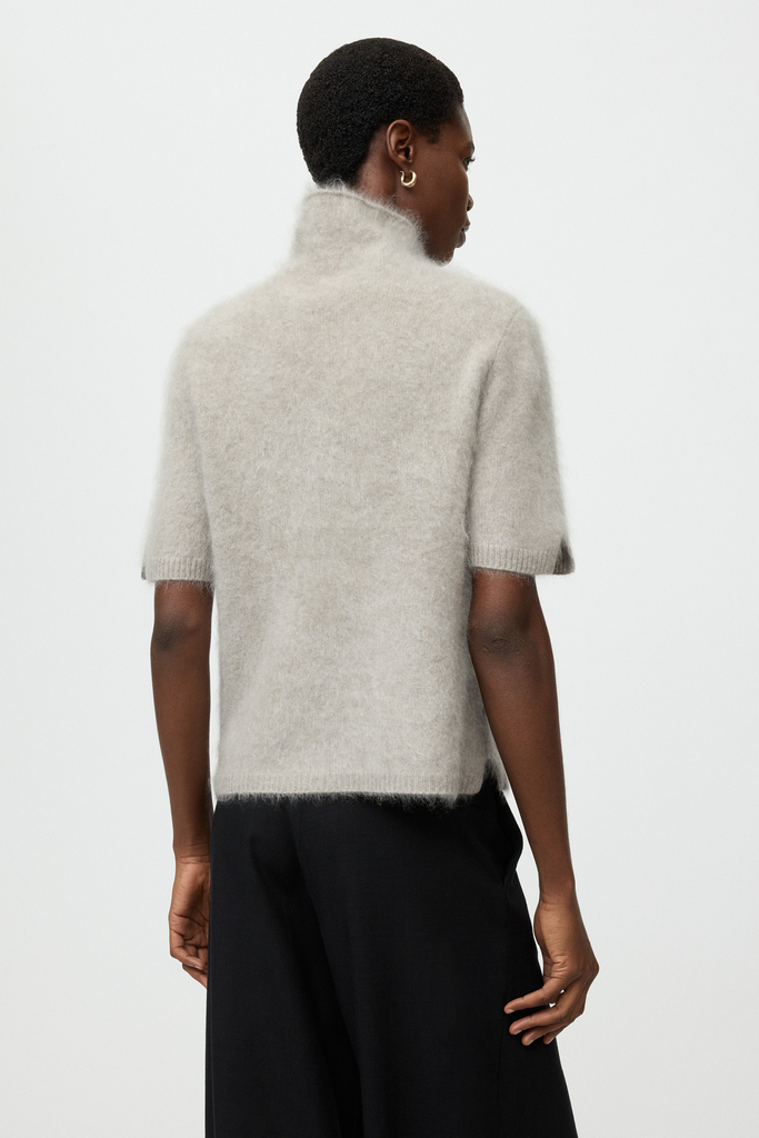Brushed Short Sleeve Turtleneck