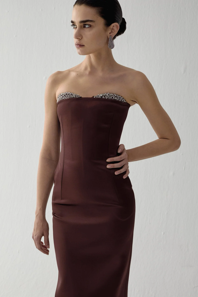 Noelie Strapless Maxi in Rimth