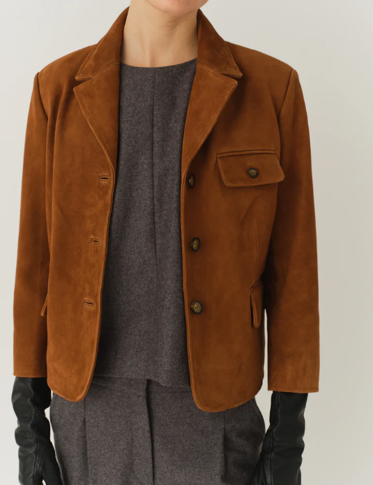 Suede Fitted Jacket