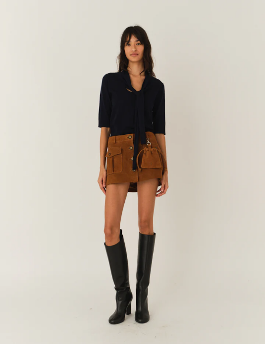 Suede Mini Skirt