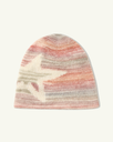 Wool Blend Pastel Striped Beanie