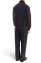 Zipped Bicoloured Cardigan
