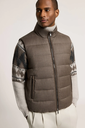 Down Vest in Pure Wool Flannel