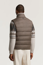Down Vest in Pure Wool Flannel