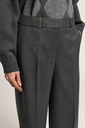 Palazzo Trousers in Flannel and Lurex Wool